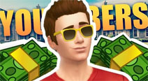 Viviendo con Youtubers y famosos - Sims 4